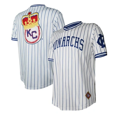 Stitches White Kansas City Monarchs V-neck Jersey