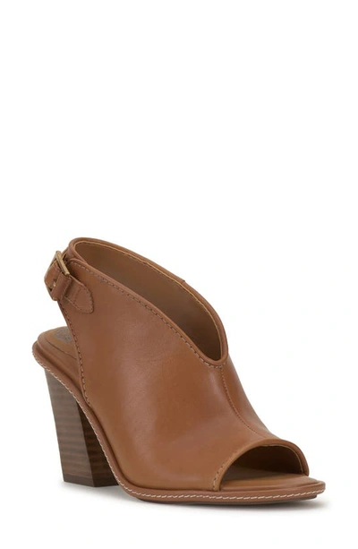 Vince Camuto Fandree Sandal In Golden Walnut Brown Leather