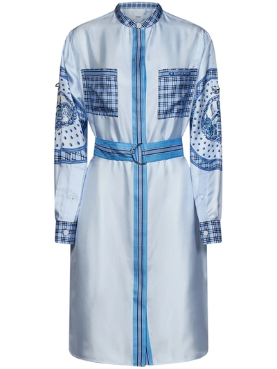 Burberry Dress In Blu