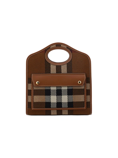 Burberry Mn Pocket Bag In Brown
