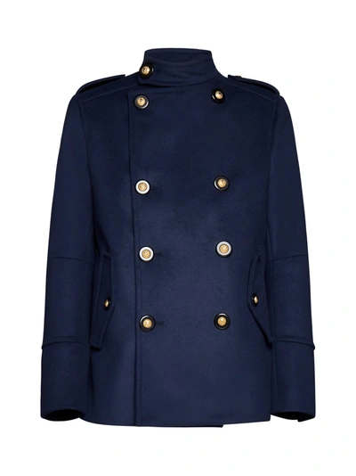 Balmain Coat In Blue