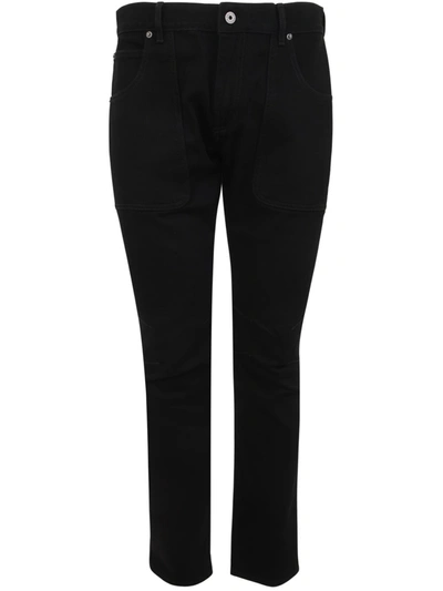 Balmain Slim Clean Black Wash Denim Trousers In Pa Noir