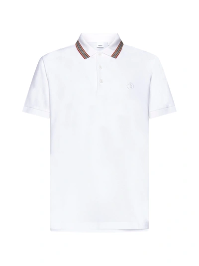 Burberry Pierson Polo Shirt In White
