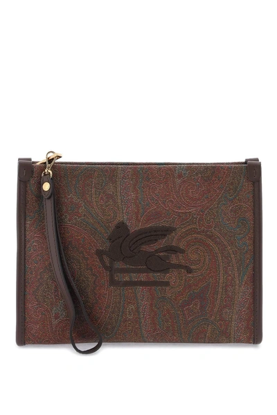 Etro Paisley Pouch With Embroidery In Multicolor