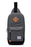 Herschel Supply Co Heritage Recycled Polyester Shoulder Bag In Gargoyle/ Black