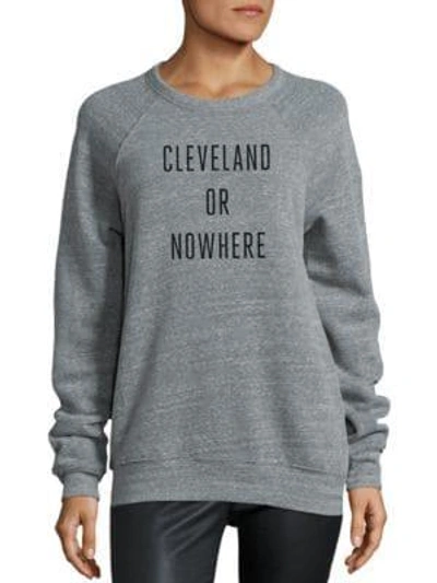 Knowlita Cleveland Or Nowhere Graphic Sweatshirt In Grey Black
