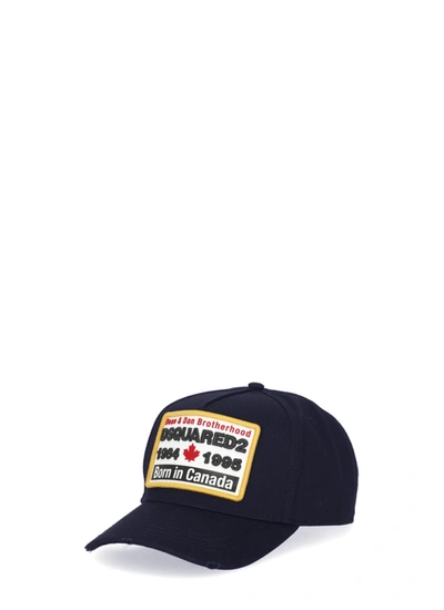 Dsquared2 Logo Embroidered Baseball Cap In Blue