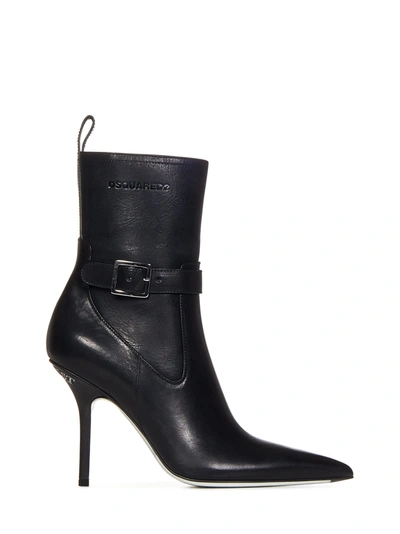 Dsquared2 Heeled Ankle Boots In Black