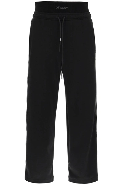 Off-white Track Pants With Logo Bands In Black