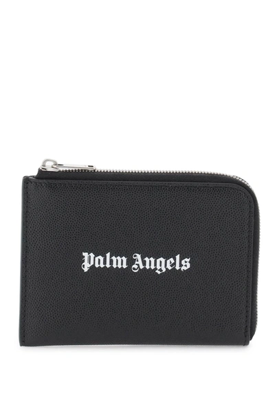 Palm Angels Zipped Card Holder In Black