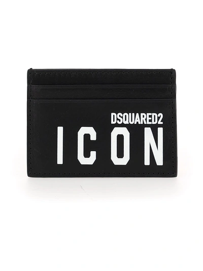 Dsquared2 Icon Printed Cardholder In Black