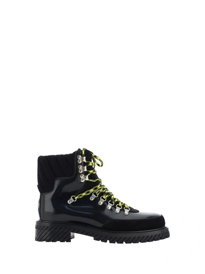 Off-white Gstaad Lace-up Boots In Black Blac