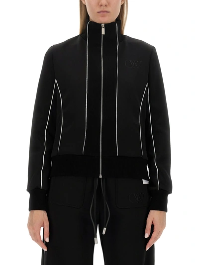 Off-white Technical Fabric Jacket In Black Black