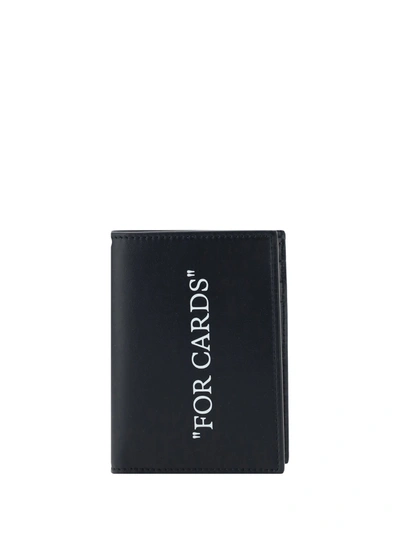 Off-white Black Bifold Wallet In Black Whit