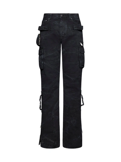 Off-white Cargo Trousers In Black No Color
