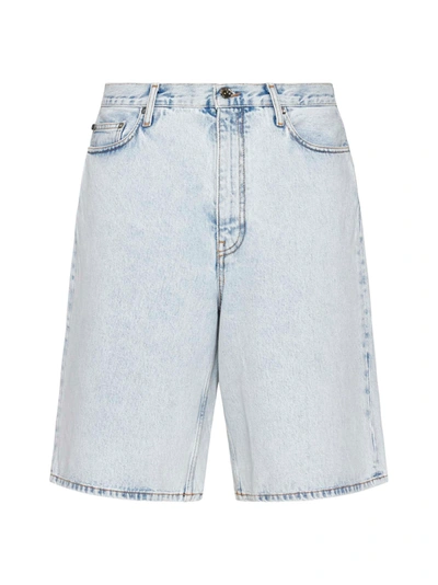 Off-white Shorts In Bleach Blue