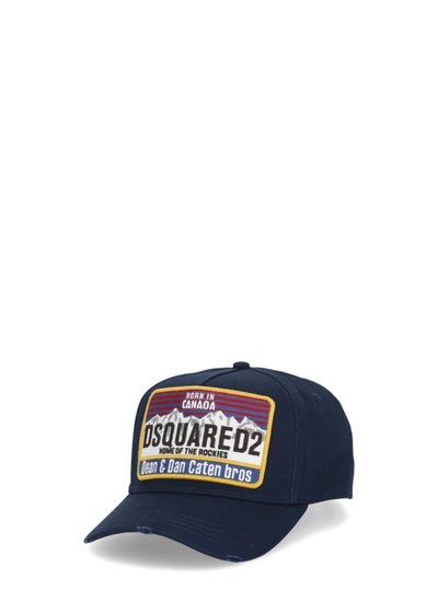 Dsquared2 Cotton Hat In Blue