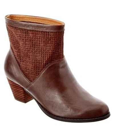 Corso Como Beauty Leather Bootie In Brown