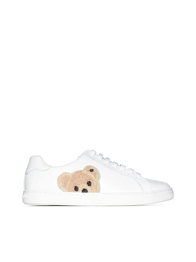 Palm Angels New Teddy Bear Tennis Sneakers In White
