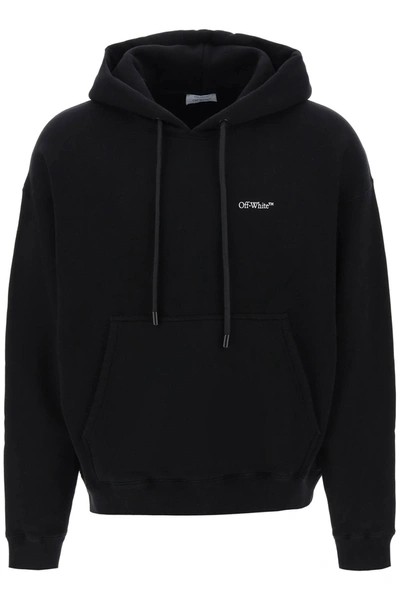 Off-white Hoodie With Back Arrow Print In Black