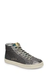 P448 Skate High Top Sneaker In Black Multi Glitter/ Silver