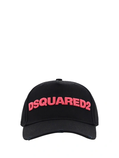 Dsquared2 Logo Baseball Cap In Black