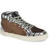 P448 Women's Lovebs Pailettes Lace-up High Top Sneakers In Bronze Paillettes