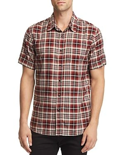 Jachs Ny Plaid Short-sleeve Regular Fit Shirt - 100% Exclusive In Rust/gray