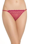 Vince Camuto Colette String Bikini In Rose Bordeaux