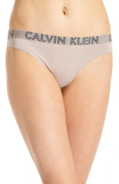 Calvin Klein Ultimate Thong In Silver Rose