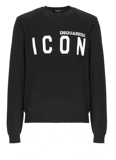 Dsquared2 Be Icon Sweater In Black