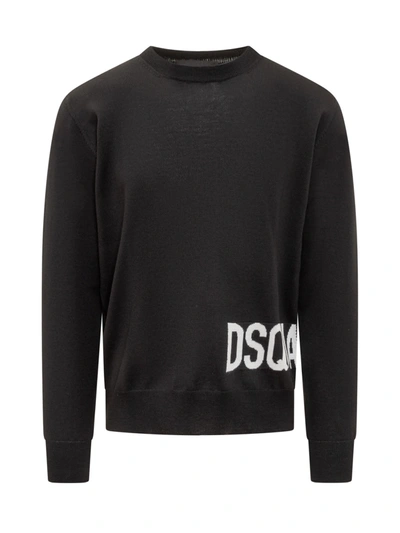 Dsquared2 Black Dsq2 Crewneck Sweater