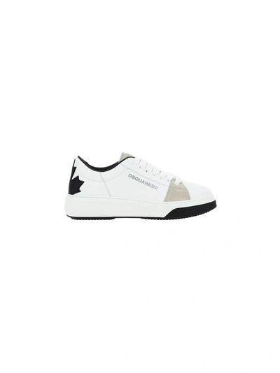 Dsquared2 White Leather Sneakers In M072