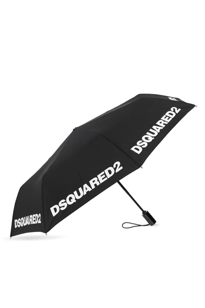 Dsquared2 Umbrella With Logo In Nero