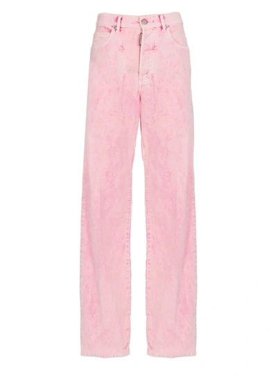 Dsquared2 San Diego Pink Cotton Blend Jeans