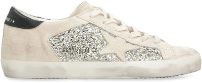 Golden Goose Super-star Sneakers In Platinum/beige/black