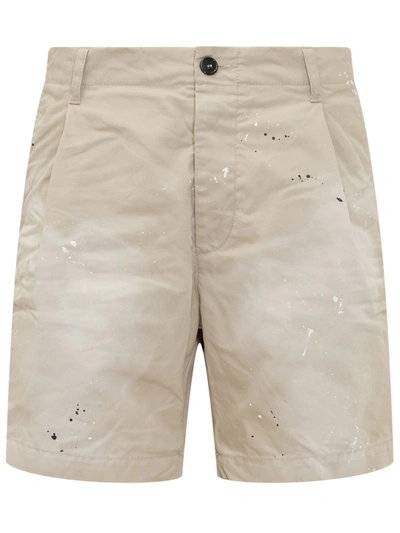 Dsquared2 Shorts With Logo In Stone