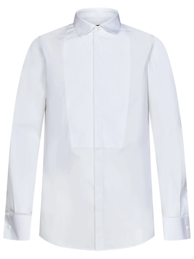 Dsquared2 Long Sleeved Buttoned Shirt In White