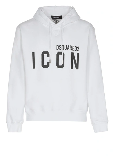 Dsquared2 Hoodie In White-black