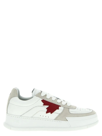 Dsquared2 Canadian Leather Low-top Sneakers In White