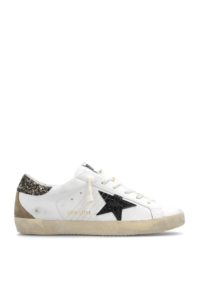 Golden Goose Super-star Sneakers In White/black