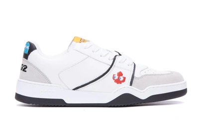 Dsquared2 Pac-man Sneakers In White/grey