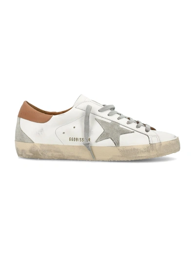 Golden Goose Super-star Sneakers In White/ice/light Brown