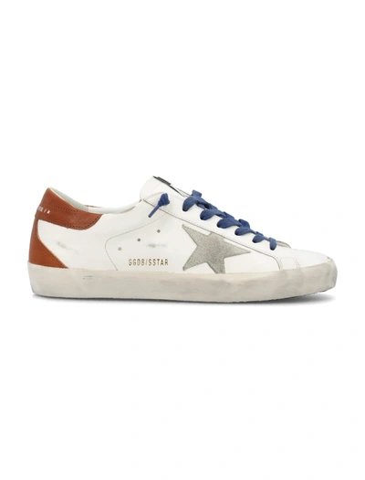 Golden Goose Super-star Sneakers In White/ice/brown