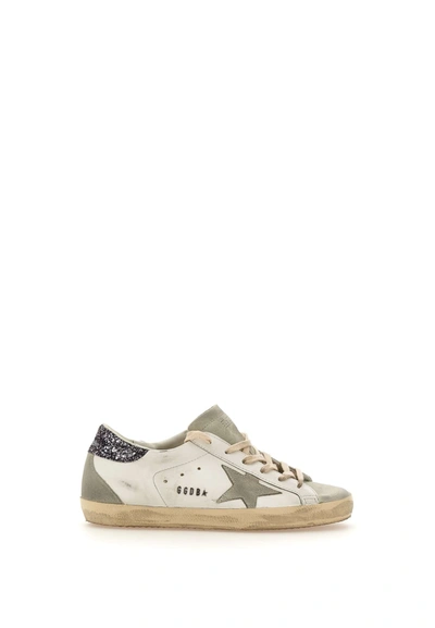 Golden Goose Super-star Sneakers In White/ice/grey