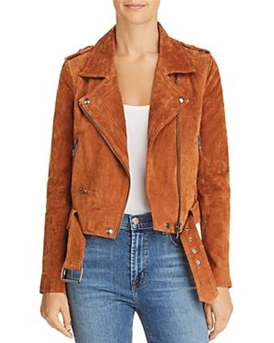 Blanknyc Suede Moto Jacket In El Dorado