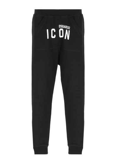 Dsquared2 Dean Cotton Track-pants In Black