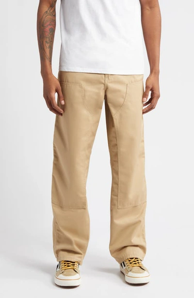 Carhartt Double Knee Carpenter Pants In Sable Rinsed