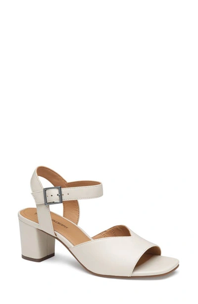 Johnston & Murphy Evelyn Ankle Strap Sandal In Bone Glove