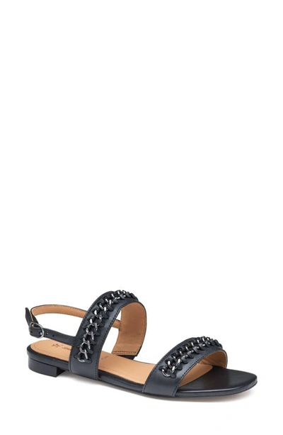 Johnston & Murphy Lilly Sandal In Black Glove